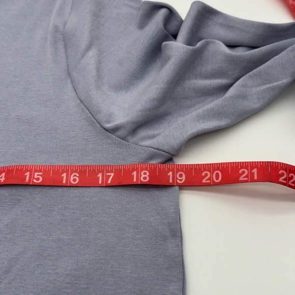 J Jill Ribbed Knit Longline Crewneck Tunic Gray Stretch Jersey Knit Size Small - Picture 8 of 10